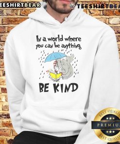 Alt Text: Cute teacher wearing a Be Kind Cat in the Hat hoodie, promoting kindness and positivity in the classroom.