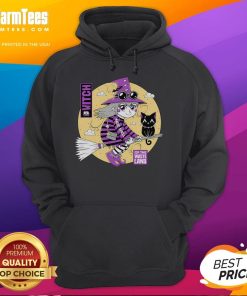 Alt Text: Cute Witch of the Wasteland Hoodie featuring a whimsical design, perfect for cozy fall fashion and Halloween style.