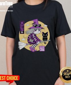 Alt Text: Cute Witch of the Wasteland ladies tee featuring a whimsical design perfect for Halloween and casual wear.