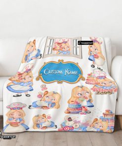Disney Alice Baking Alice In Wonderland Cake Blanket Fleece Customized Blanket