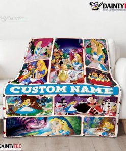 Disney Alice In Wonderland Adventure Collage Blanket Fleece Customized Blanket