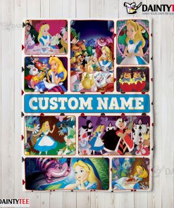 Disney Alice In Wonderland Adventure Collage Blanket Fleece Customized Blanket