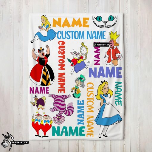 Disney Alice in Wonderland All Character Blanket Fleece Customized Blanket
