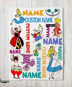 Disney Alice in Wonderland All Character Blanket Fleece Customized Blanket