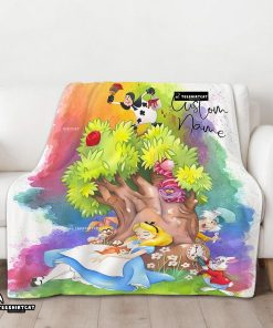 Disney Alice In Wonderland Dreaming Blanket Fleece Customized Blanket