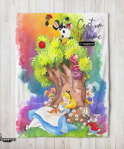 Disney Alice In Wonderland Dreaming Blanket Fleece Customized Blanket