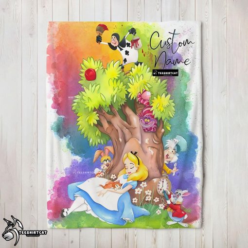 Disney Alice In Wonderland Dreaming Blanket Fleece Customized Blanket