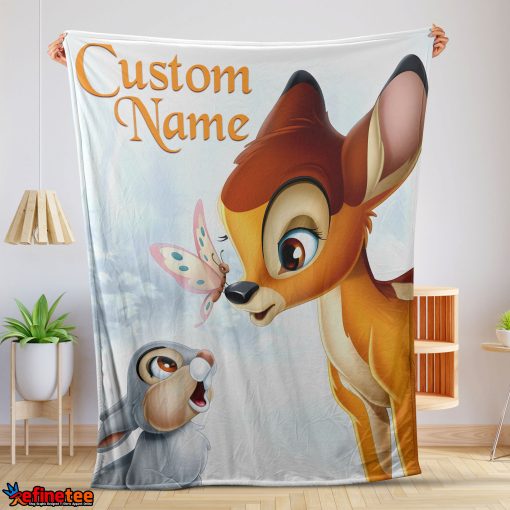 Disney Bambi And Thumper Blanket Fleece Customized Blanket