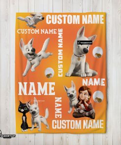 Disney Bolt And Penny Blanket Fleece Customized Blanket
