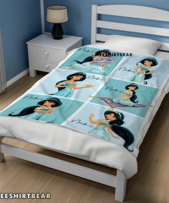 Disney Cartoon Aladdin Jasmine Princess Blanket Fleece Customized Blanket