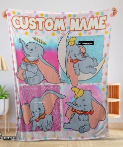 Disney Cartoon Baby Girl Elephant Dumbo Velveteen Cute Blanket Fleece Customized Blanket