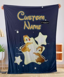Disney Cartoon Chip And Dale Cute Blanket Fleece Customized Blanket
