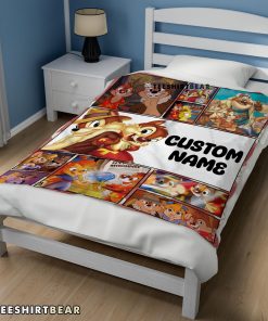 Disney Cartoon Chip And Dale Family Cute Blanket Fleece Customized Blanket
