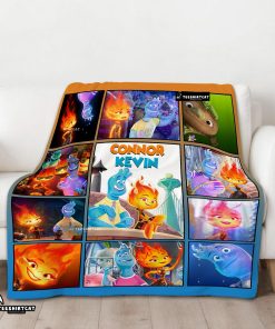 Disney Cartoon Elemental Ember and Wade Blanket Fleece Customized Blanket