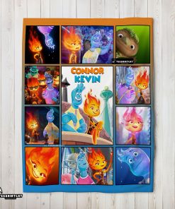 Disney Cartoon Elemental Ember and Wade Blanket Fleece Customized Blanket