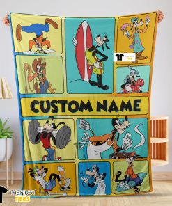 Disney Cartoon Goofy With Friends Blanket Fleece Customized Blanket