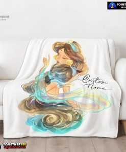 Disney Cartoon Jasmine Princess Blanket Fleece Customized Blanket