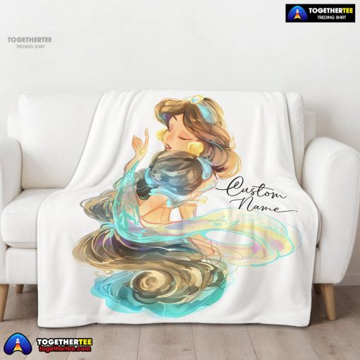 Disney Cartoon Jasmine Princess Blanket Fleece Customized Blanket