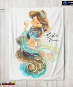Disney Cartoon Jasmine Princess Blanket Fleece Customized Blanket