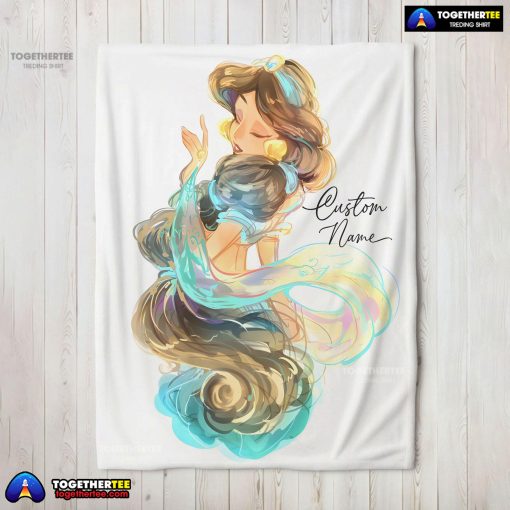 Disney Cartoon Jasmine Princess Blanket Fleece Customized Blanket