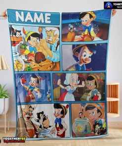 Disney Cartoon Pinocchio With Friends Blanket Fleece Customized Blanket