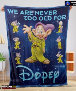 Disney Cartoon Snow White Dopey The Seven Dwarfs Blanket Customized Blanket