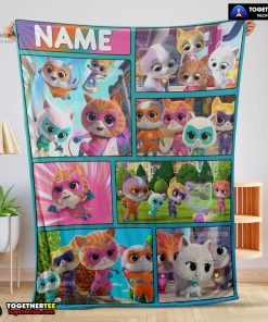 Disney Cartoon Super Kitties With Friends Blanket Fleece Customized Blanket