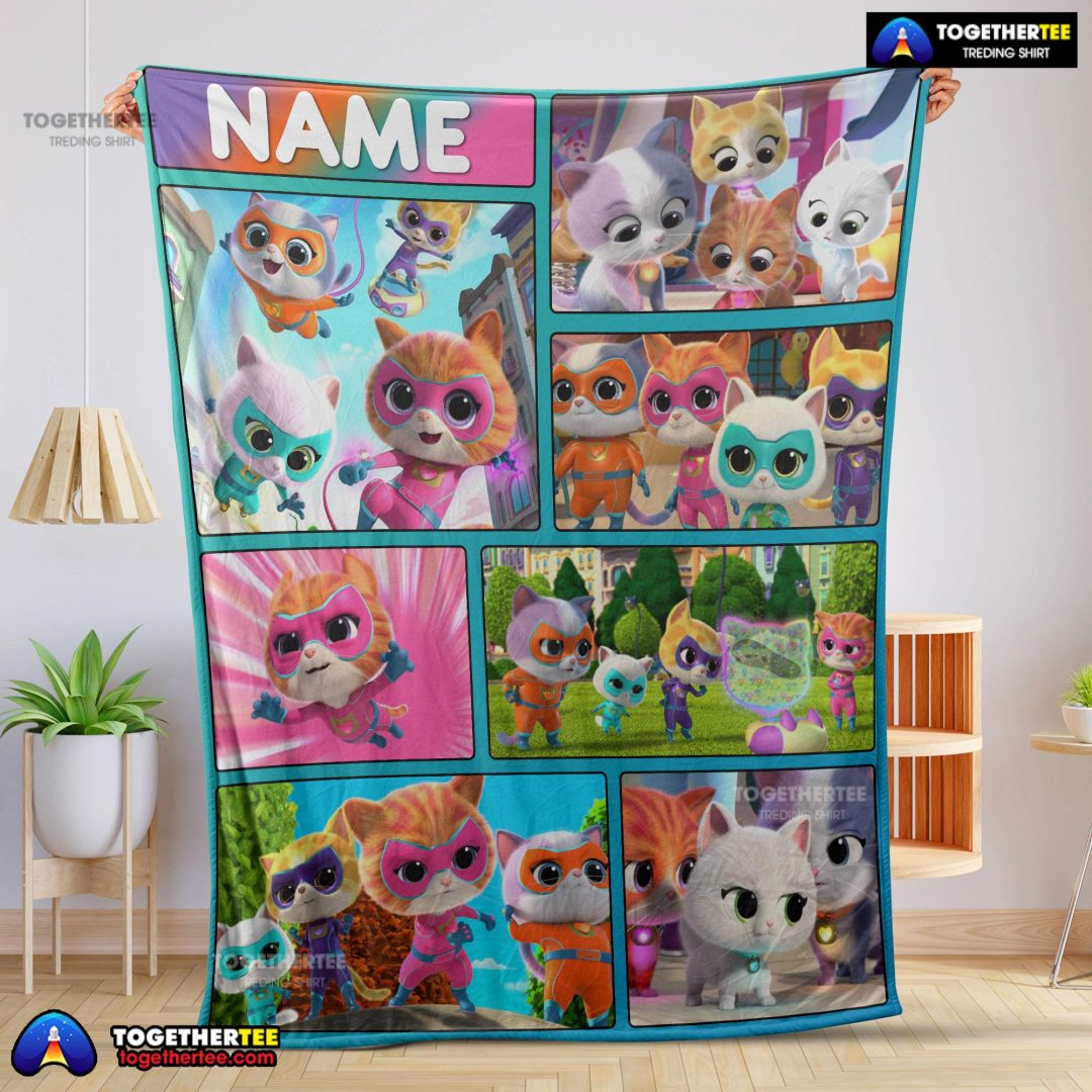 Disney Cartoon Super Kitties With Friends Blanket Fleece Customized Blanket