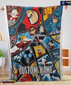 Disney Cartoon The Incredibles Tapestry Blanket Fleece Customized Blanket