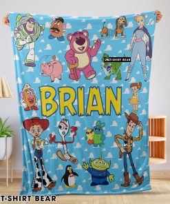 Disney Cartoon Toy Story Velveteen Blanket Customize Blanket