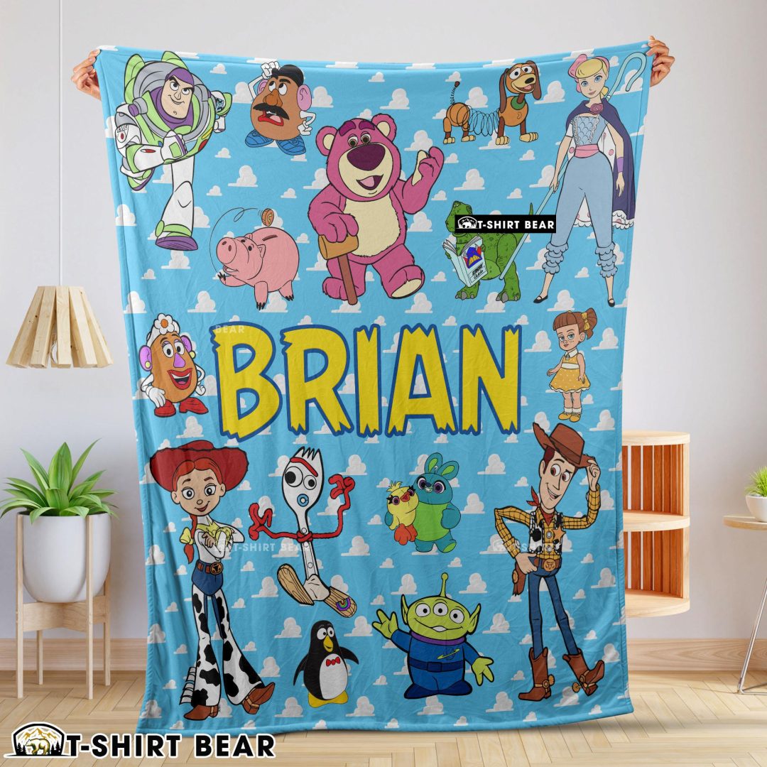 Disney Cartoon Toy Story Velveteen Blanket Customize Blanket