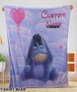 Disney Cartoon Winnie The Pooh Eeyore Cute Blanket Fleece Customized Blanket