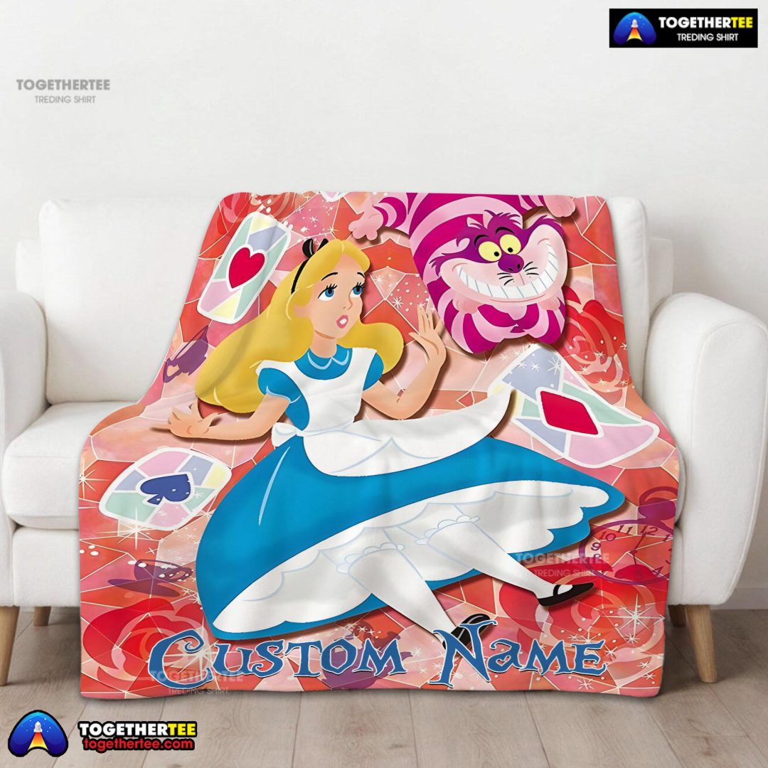 Disney Cheshire Cat Alice In Wonderland Blanket Fleece Customized Blanket Disney Cheshire Cat Alice In Wonderland Blanket Fleece Customized Blanket