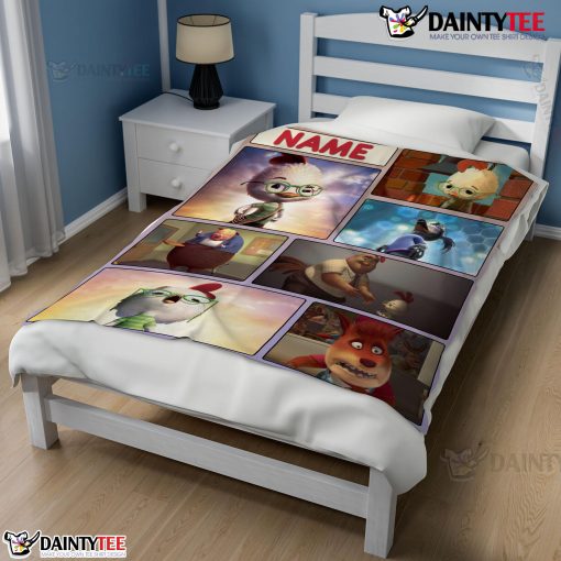 Disney Chicken Little Collage Poster Blanket Fleece Customized Blanket