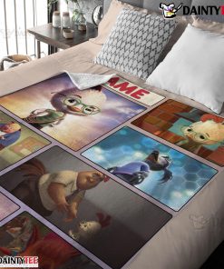 Disney Chicken Little Collage Poster Blanket Fleece Customized Blanket