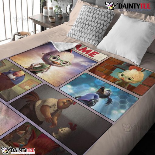 Disney Chicken Little Collage Poster Blanket Fleece Customized Blanket