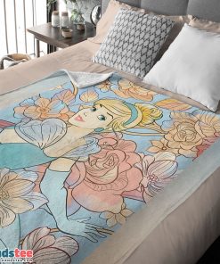 Disney Cinderella Elegant Princess Bloom Blanket Fleece Customized Blanket