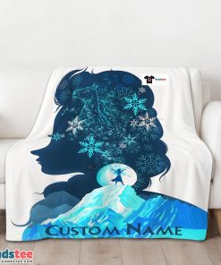 Disney Frozen Elsa Double Exposure Blanket Fleece Customized Blanket