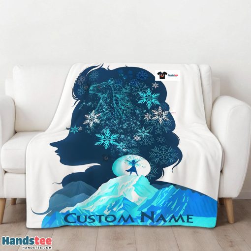 Disney Frozen Elsa Double Exposure Blanket Fleece Customized Blanket