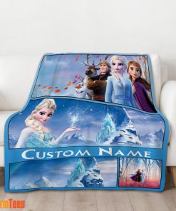 Disney Frozen Elsa & Friends Journey Collage Blanket Fleece Customized Blanket