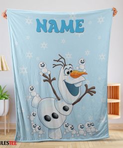Disney Frozen Olaf Dancing Blanket Fleece Customized Blanket-mk-01