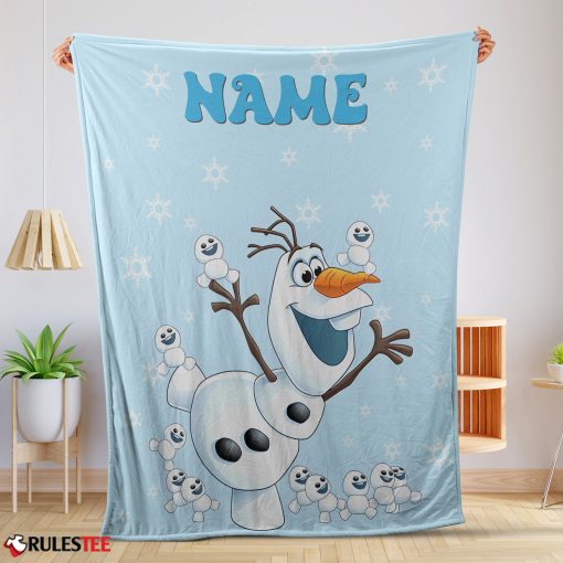 Disney Frozen Olaf Dancing Blanket Fleece Customized Blanket-mk-01