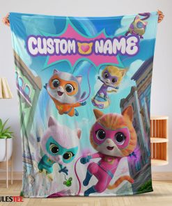 Disney Junior Superkitties Chibi Cute Fleece Blanket – Customize Blanket-mk-01