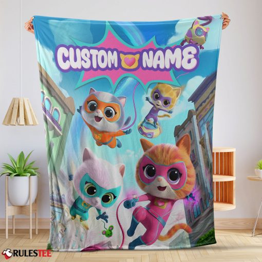 Disney Junior Superkitties Chibi Cute Fleece Blanket – Customize Blanket-mk-01