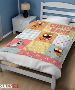 Disney Kiff Chatterley & Barry Buns Pattern Blanket Fleece Customized Blanket
