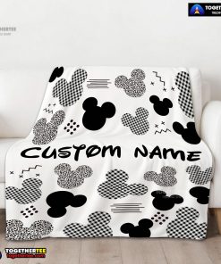 Disney Mickey Logo Texture Blanket Fleece Customized Blanket