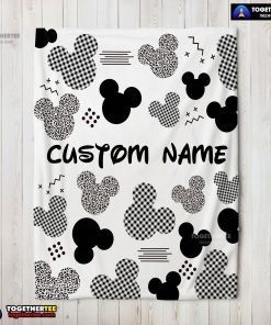 Disney Mickey Logo Texture Blanket Fleece Customized Blanket