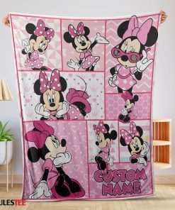 Disney Minnie Mouse And Friends Minnie Mouse Moods Blanket – Customize Blanket
