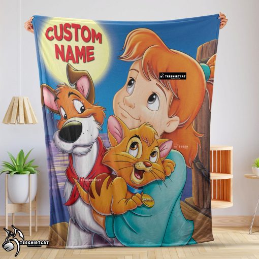 Disney Oliver & Company Jenny Foxworth Oliver Dodger Blanket Fleece Customized Blanket