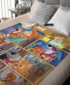 Disney Oliver & Company Jenny Foxworth Oliver Dodger With Friends Blanket Fleece Customized Blanket